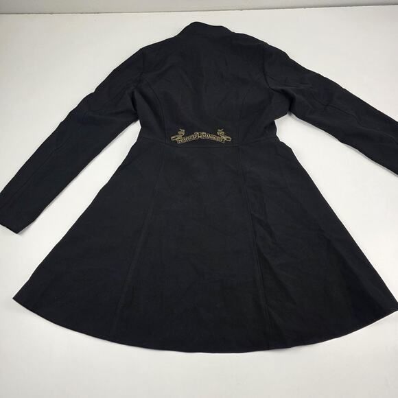 Harry Potter Coat Womens Medium Black Marauders Map Fit Flare Hot Topic Buttons - Picture 10 of 16